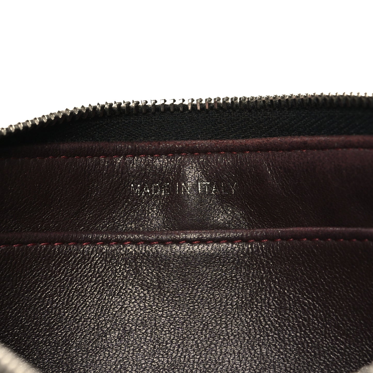 Lambskin Quilted Zip Pouch Black