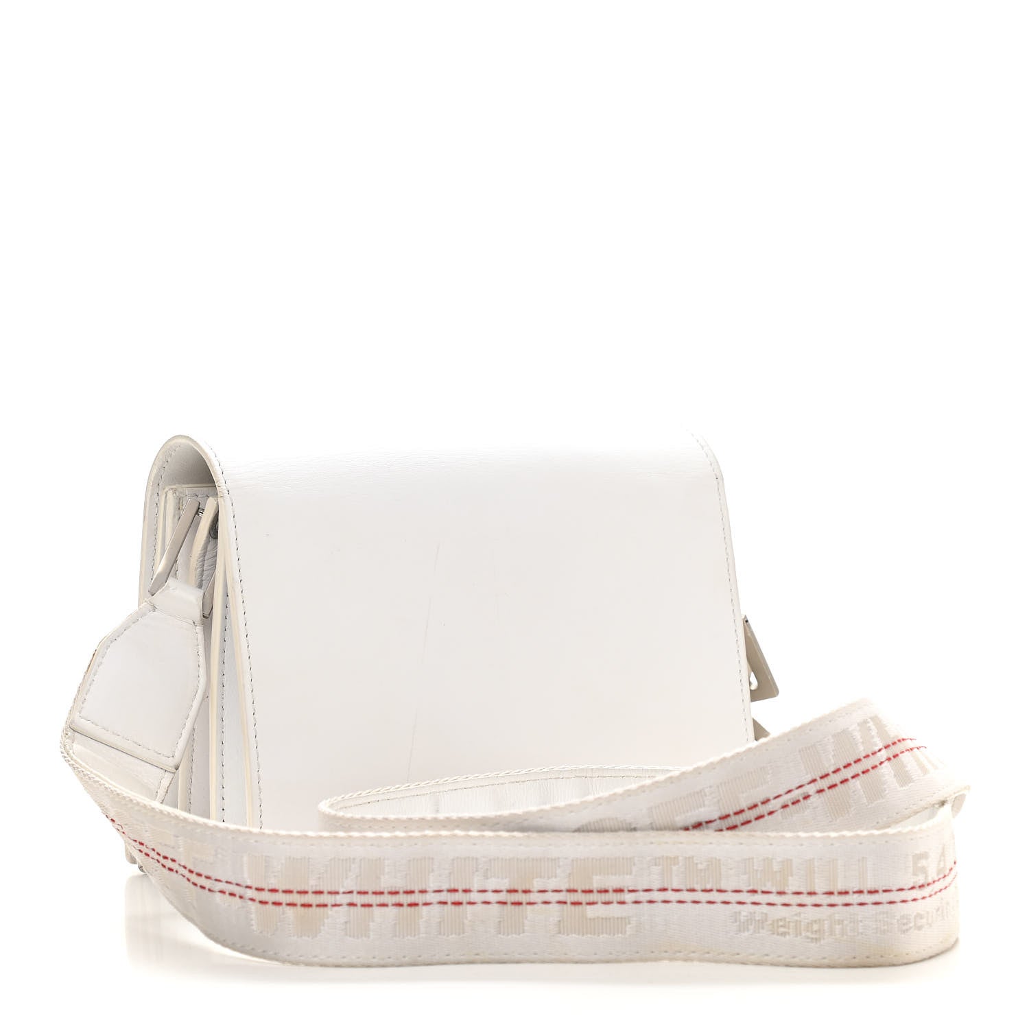 Off-White Calfskin Binder Clip Bag White 3 of 16