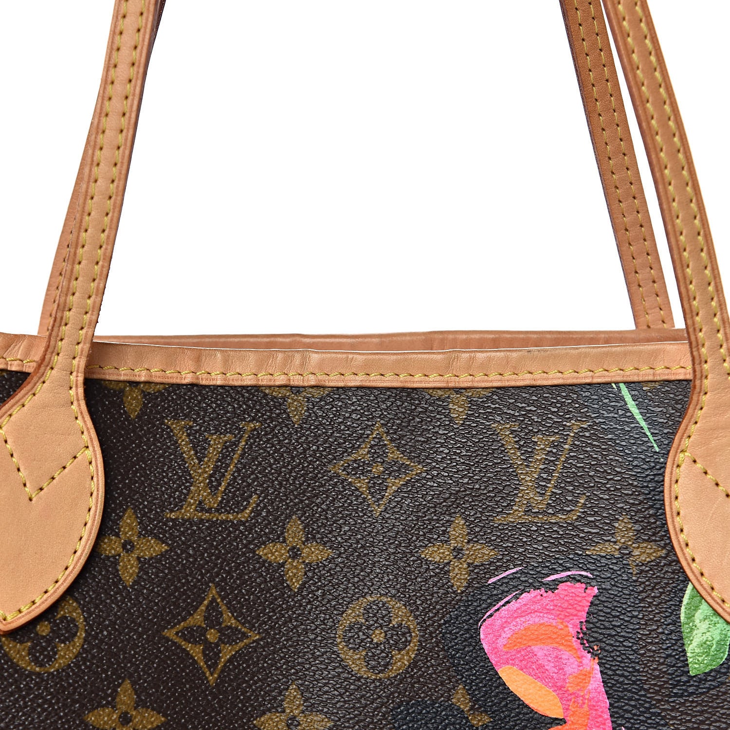 Louis Vuitton Monogram Roses Neverfull MM 16 of 20
