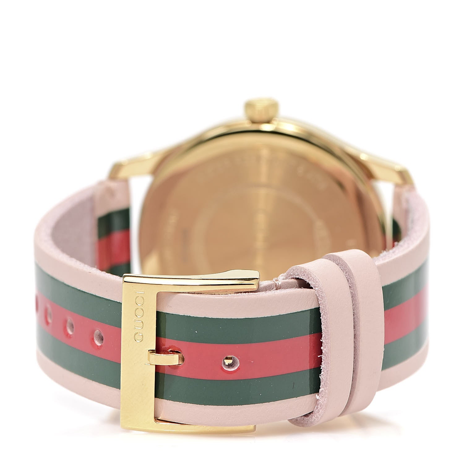 Gucci Stainless Steel Calfskin 38mm G-Timeless Stripe Web Quartz Watch Pink 4 of 6