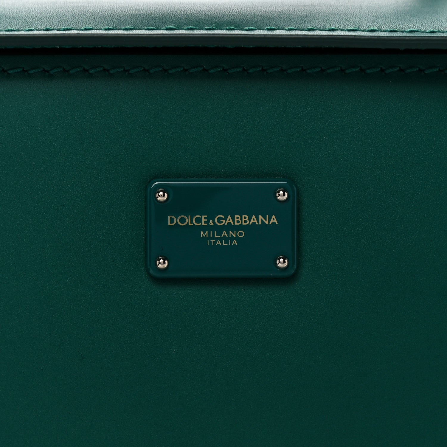 Dolce & Gabbana Calfskin Small Sicily 62 Green 5 of 14