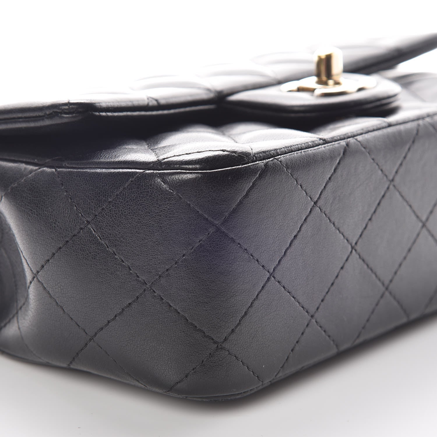 Chanel Lambskin Quilted Valentine Charms Mini Rectangular Flap Black 9 of 9