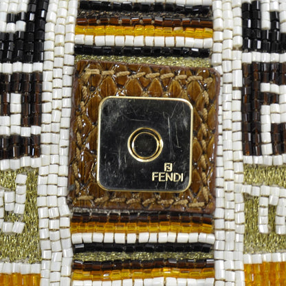 Fendi Python Crochet Beaded Baguette 11 of 12