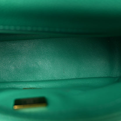 Chanel Caviar Quilted Sweetheart Flap Green 5 of 10
