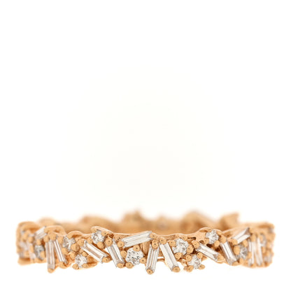 Suzanne Kalan 18K Yellow Gold Diamond Fireworks Icon Eternity Ring 54 6.75 3 of 4