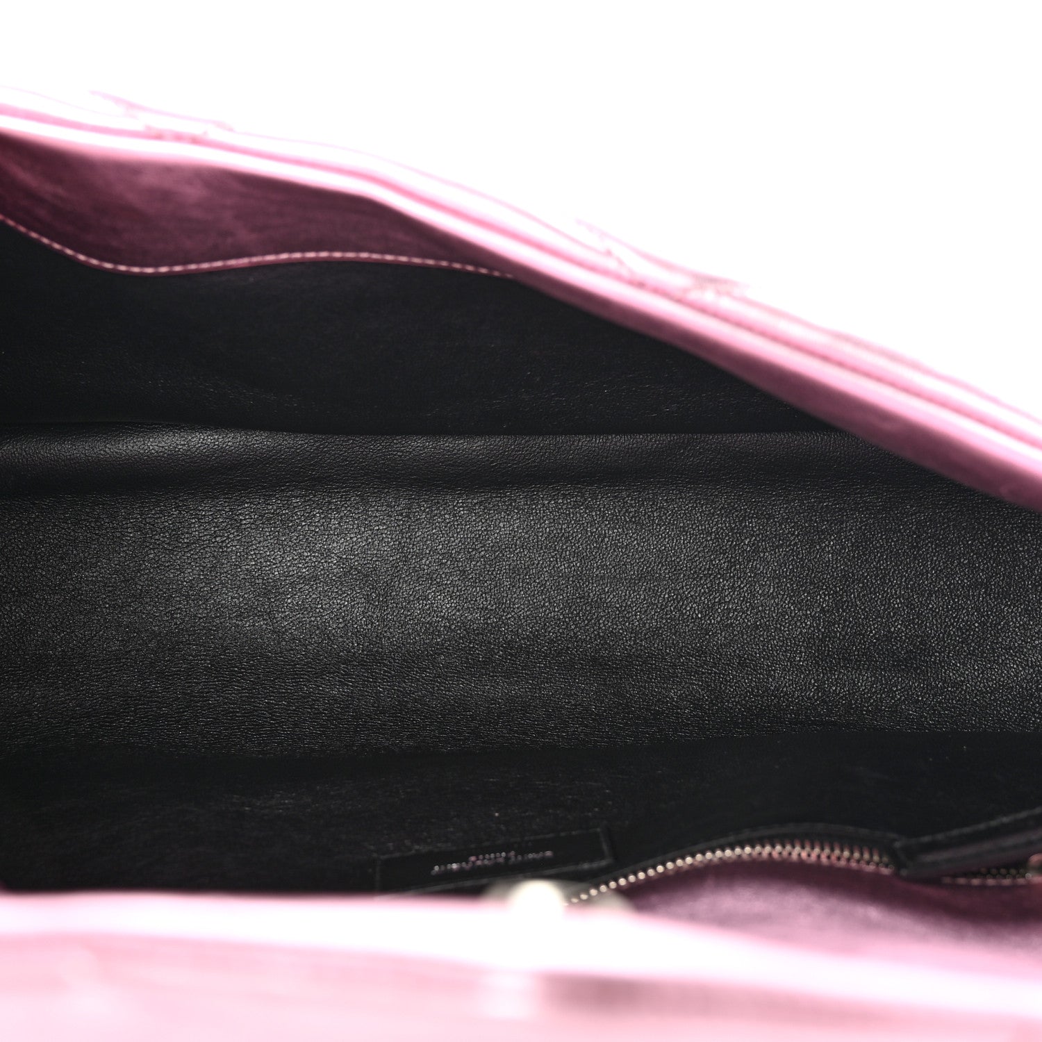 Saint Laurent Metallic Lambskin Quilted Sade Puffer Envelope Clutch Pink 5 of 9