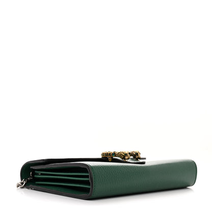 Gucci Calfskin Mini Dionysus Chain Wallet Emerald 4 of 13