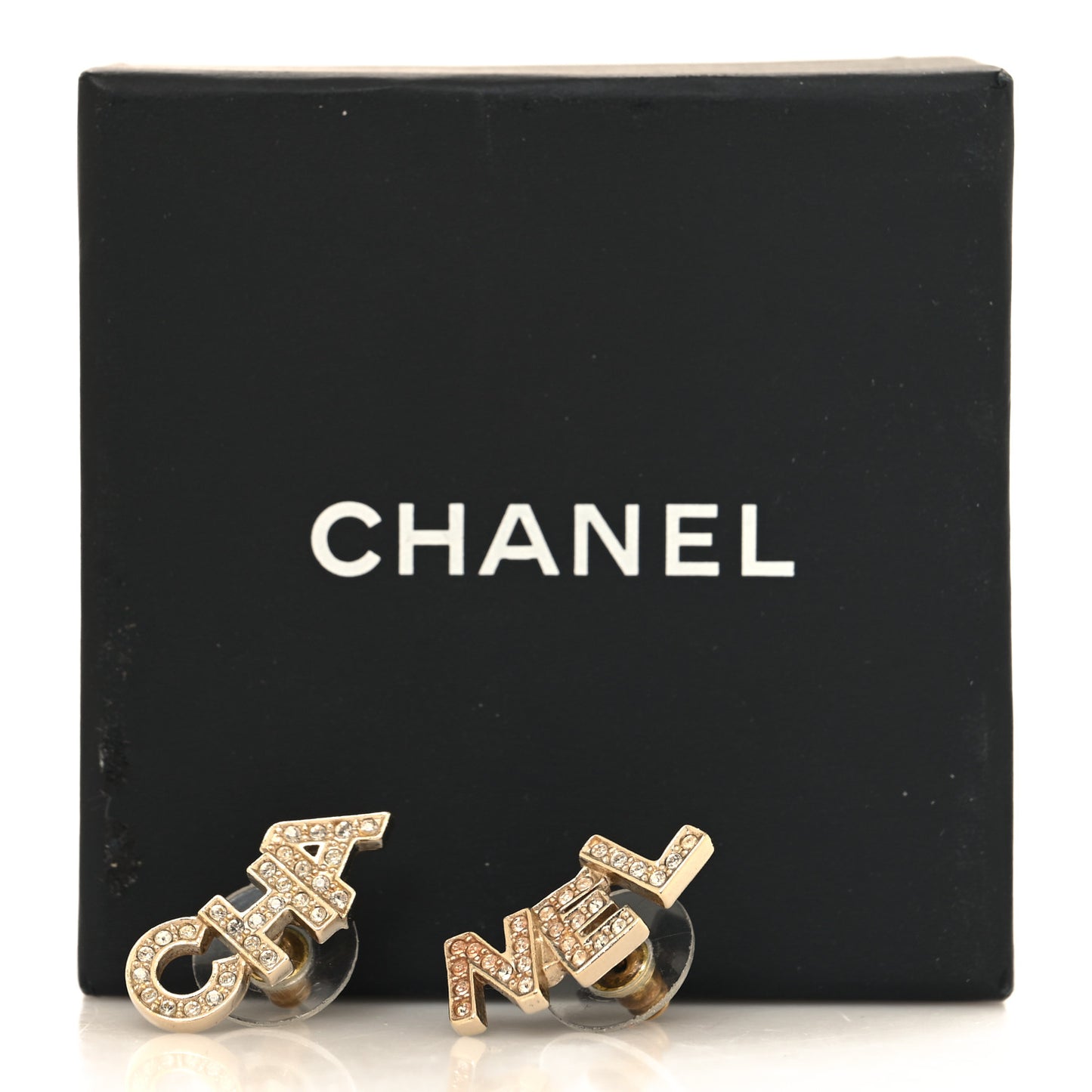 Crystal Pearl Signature Stud Earrings Gold