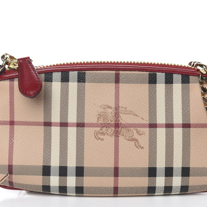 Burberry Haymarket Check Clara Pochette Military Red 10 of 10