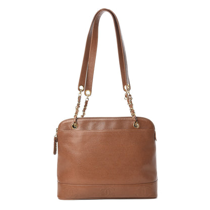 Chanel Caviar CC Shoulder Bag Brown 1 of 13