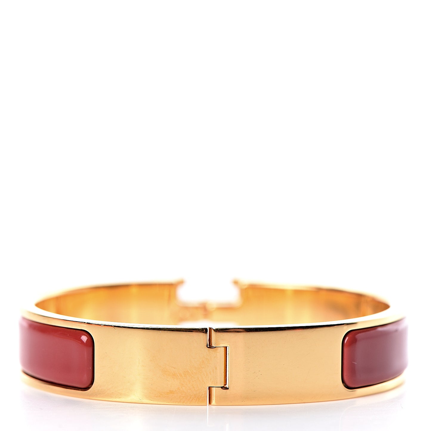 Enamel Narrow Clic Clac H Bracelet PM Rouge