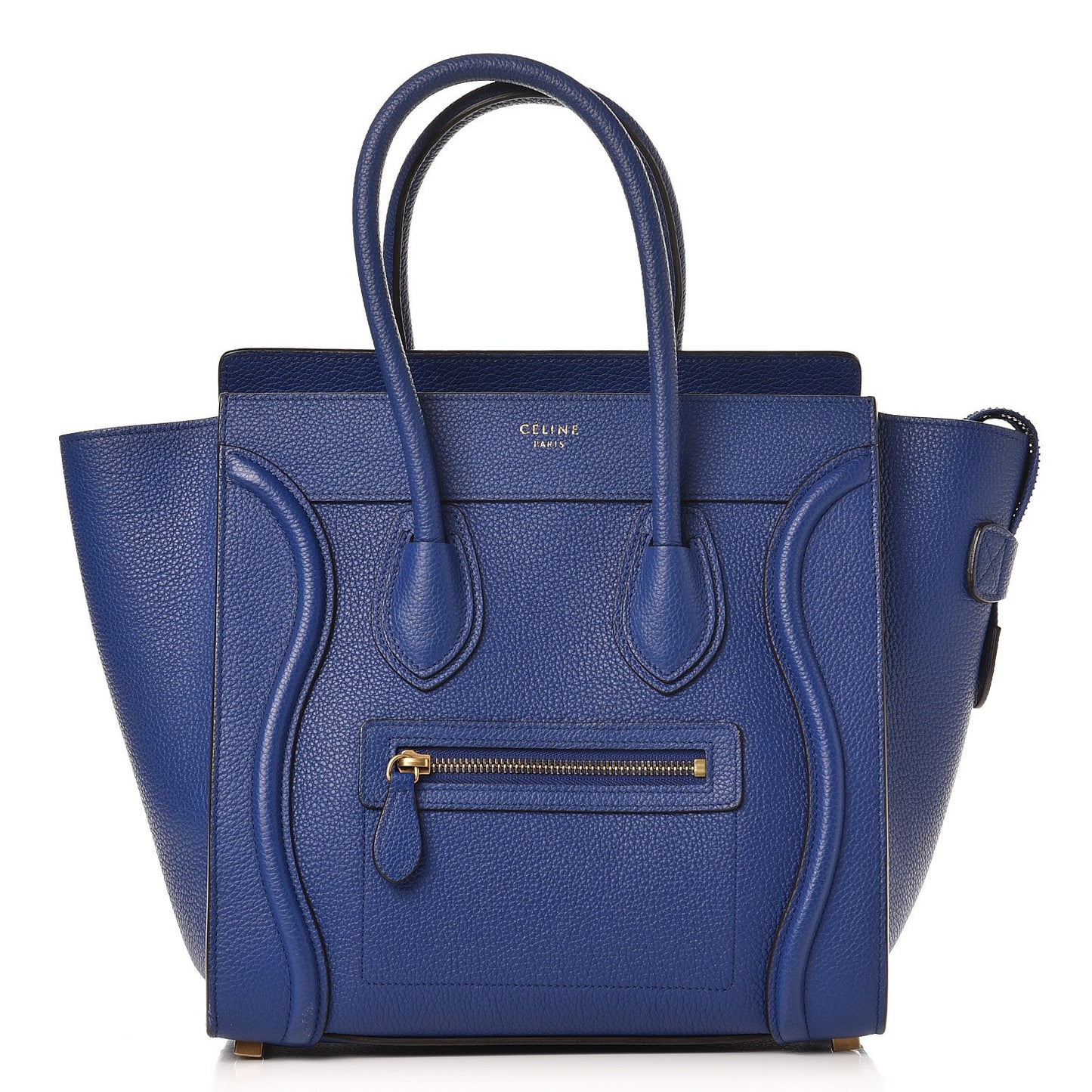 Drummed Calfskin Micro Luggage Indigo