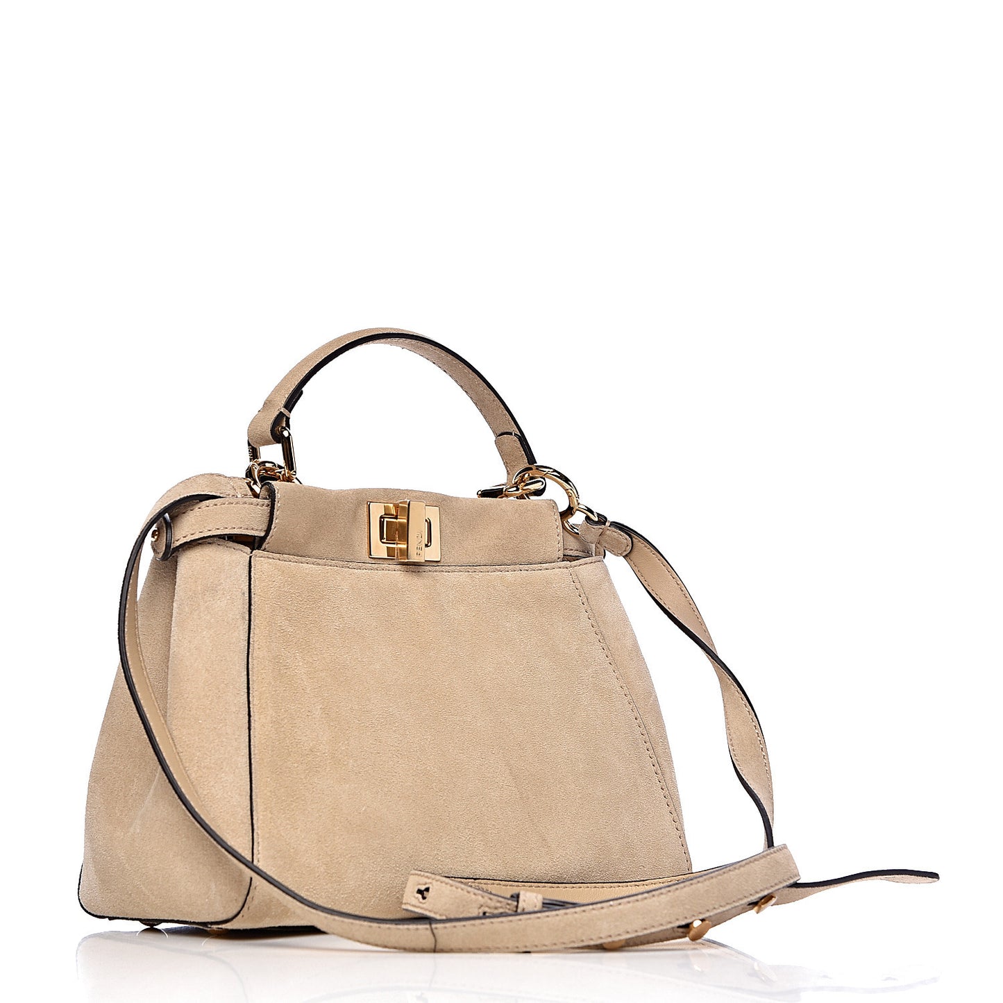 Suede Shiny Nappa Mini Pocket Peekaboo Iconic Satchel Nude Equatore