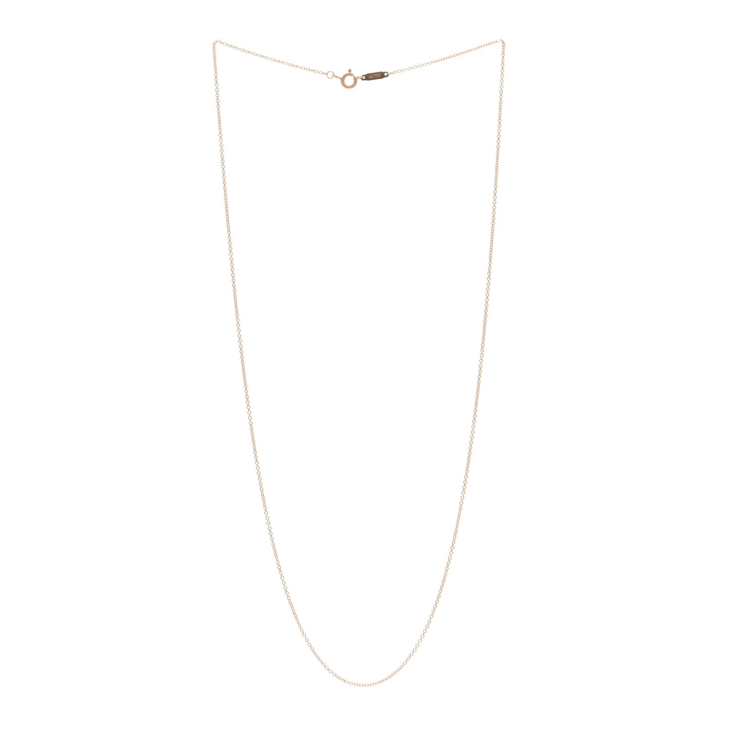 18K Rose Gold Chain Necklace 16"