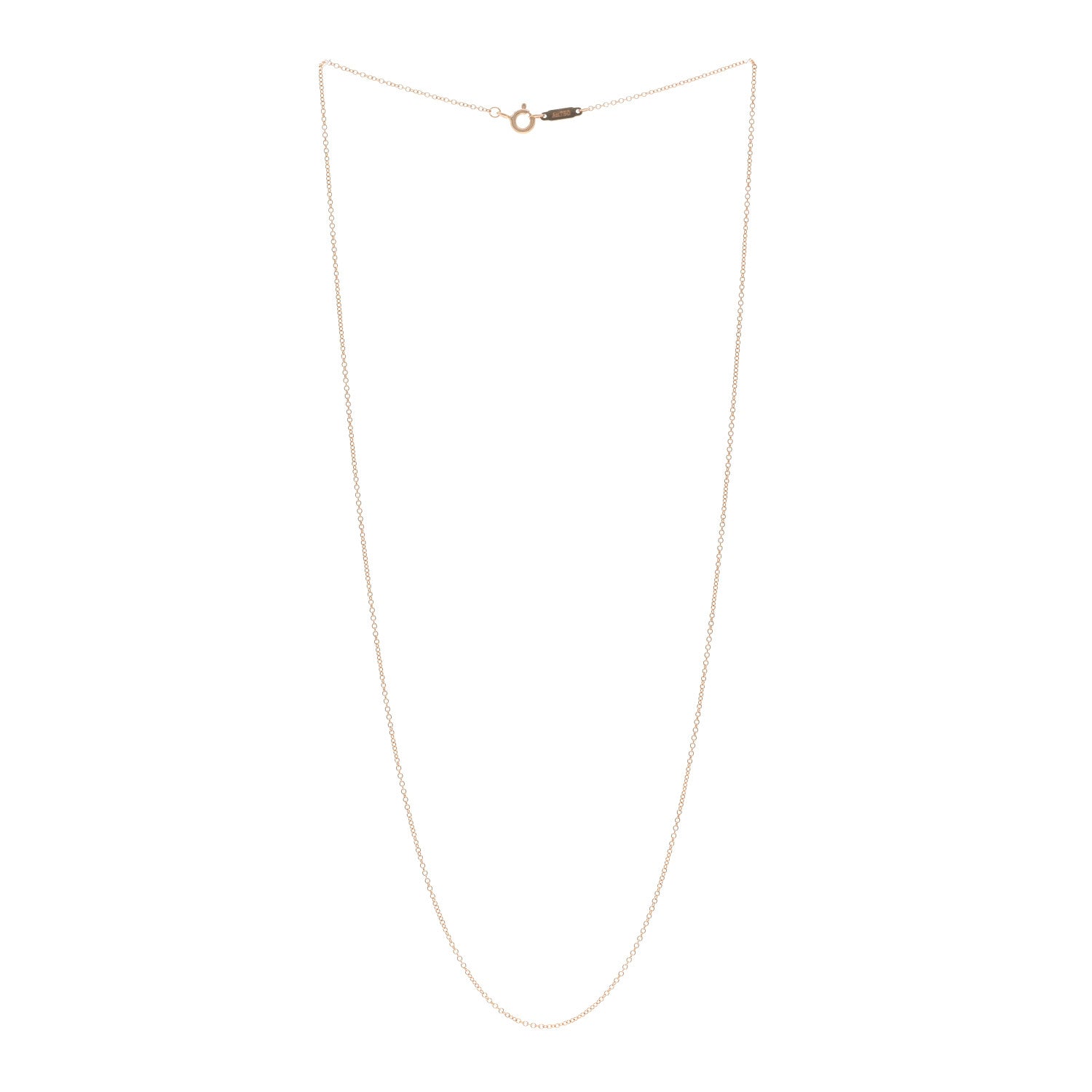 Tiffany 18K Rose Gold Chain Necklace 16" 3 of 4