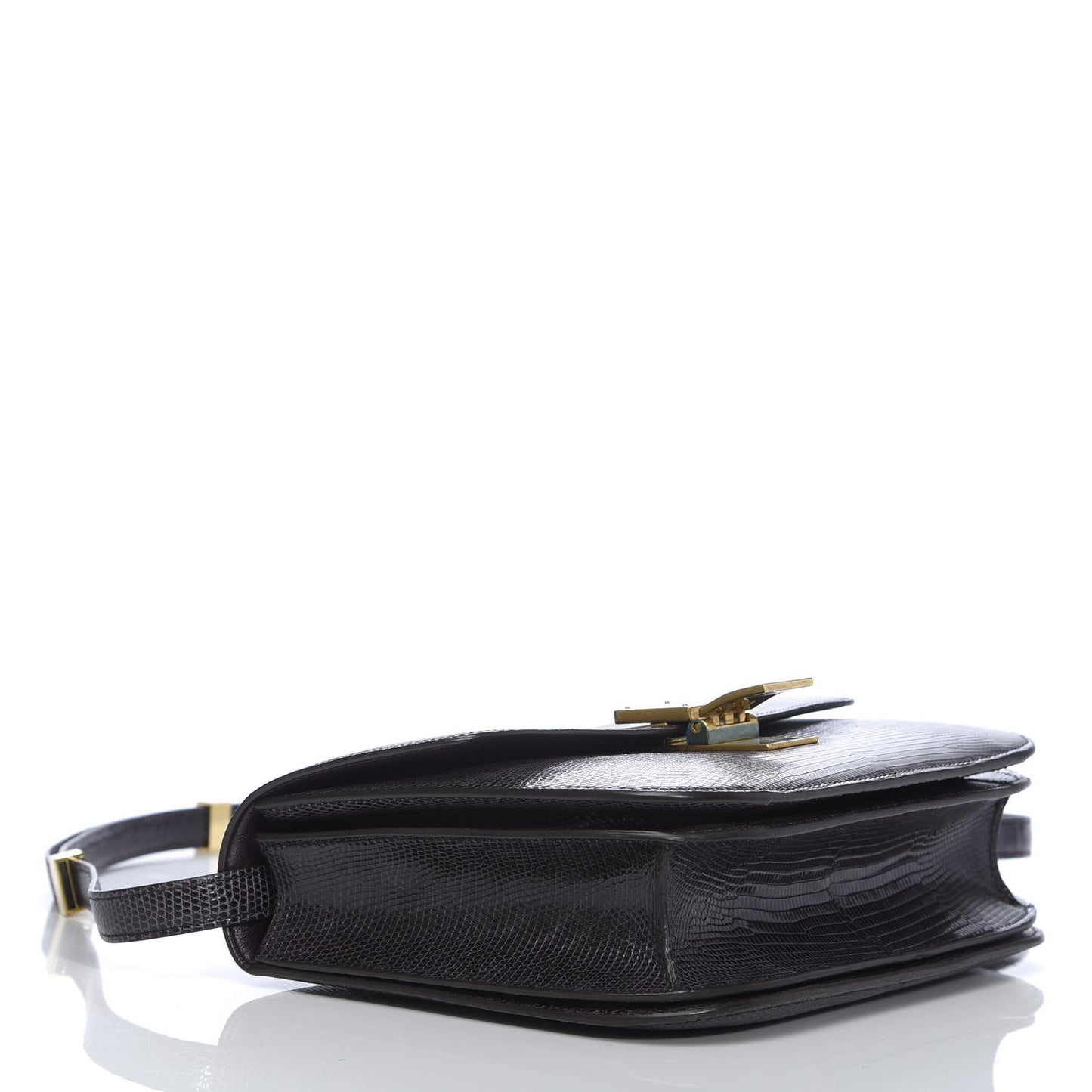 Lizard Medium Classic Box Flap Bag Velvet