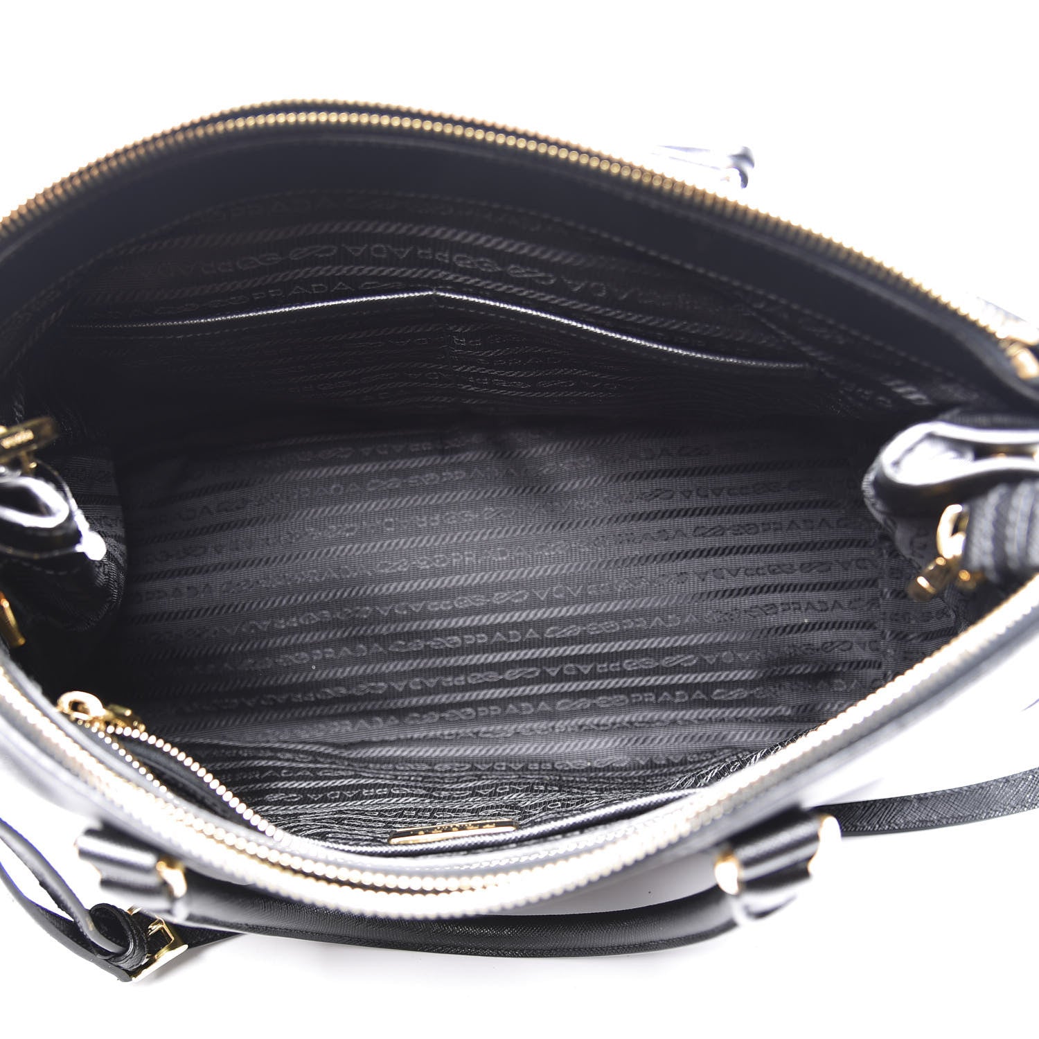 Prada Saffiano Medium Galleria Double Zip Tote Black 4 of 11