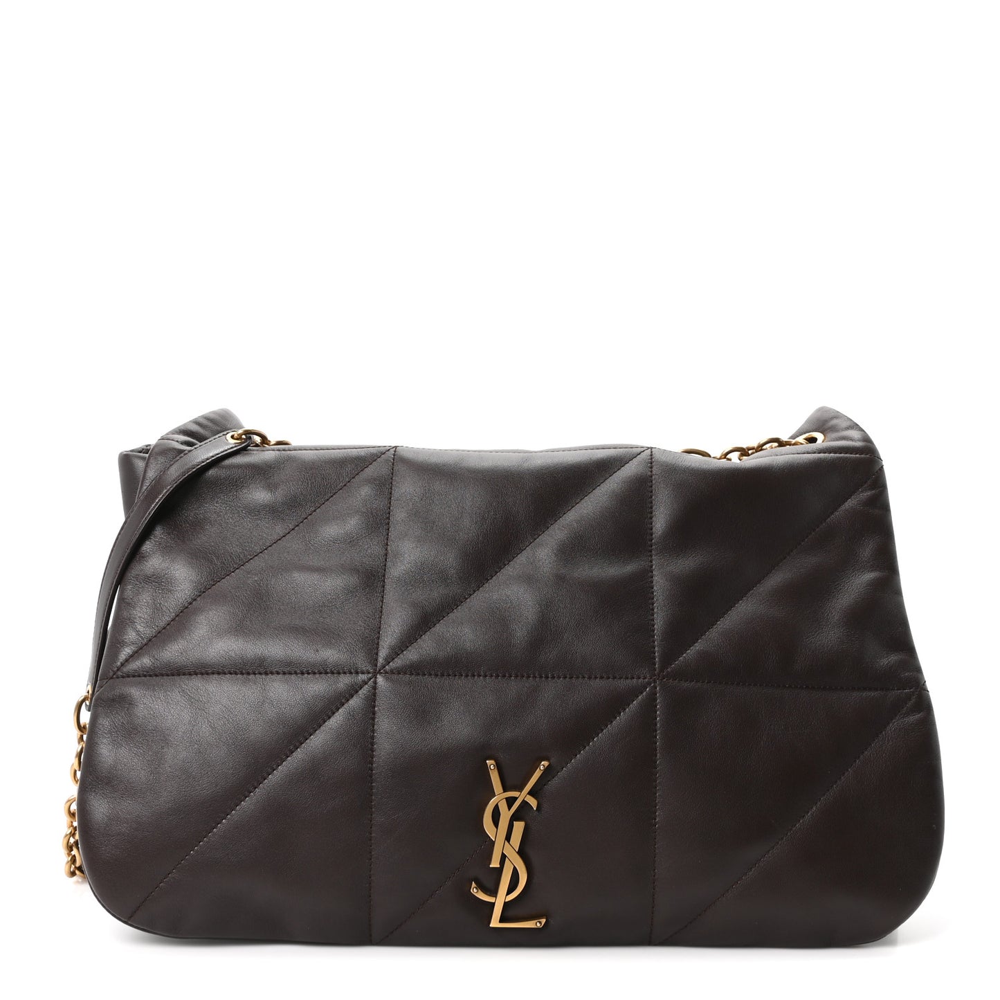 Lambskin Matelasse Monogram Large Jamie 4.3 Dark Sweet Chocolate