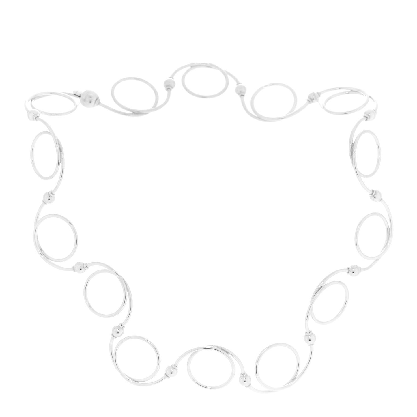 Sterling Silver Swirl Twirl Necklace