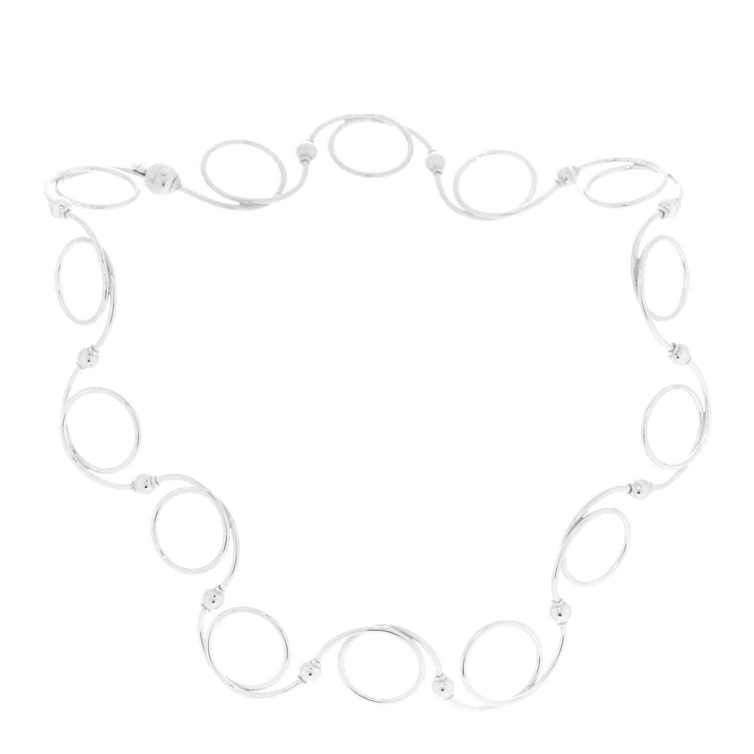 Tiffany Sterling Silver Swirl Twirl Necklace 1 of 3
