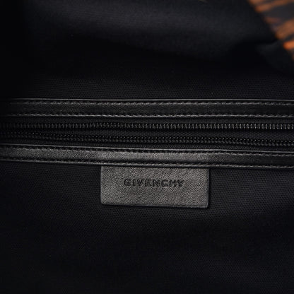 Givenchy Nylon Calfskin Peacock Print Backpack Brown 6 of 7