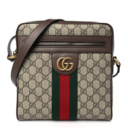 Gucci GG Supreme Monogram Web Small Ophidia Messenger Bag Brown 1 of 10