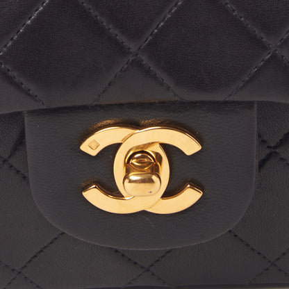 Chanel Lambskin Quilted Small Double Flap Black 10 of 11