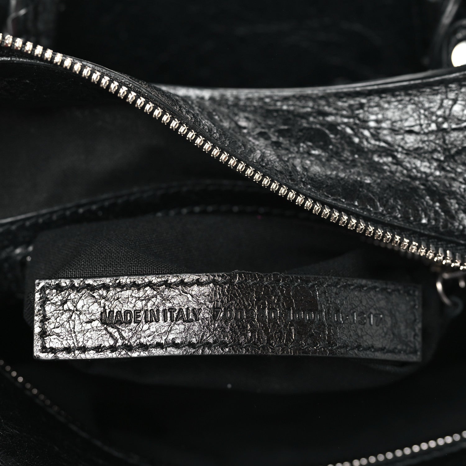 Balenciaga Agneau Arena Crystal Neo Cagole Handbag XS Black 7 of 9