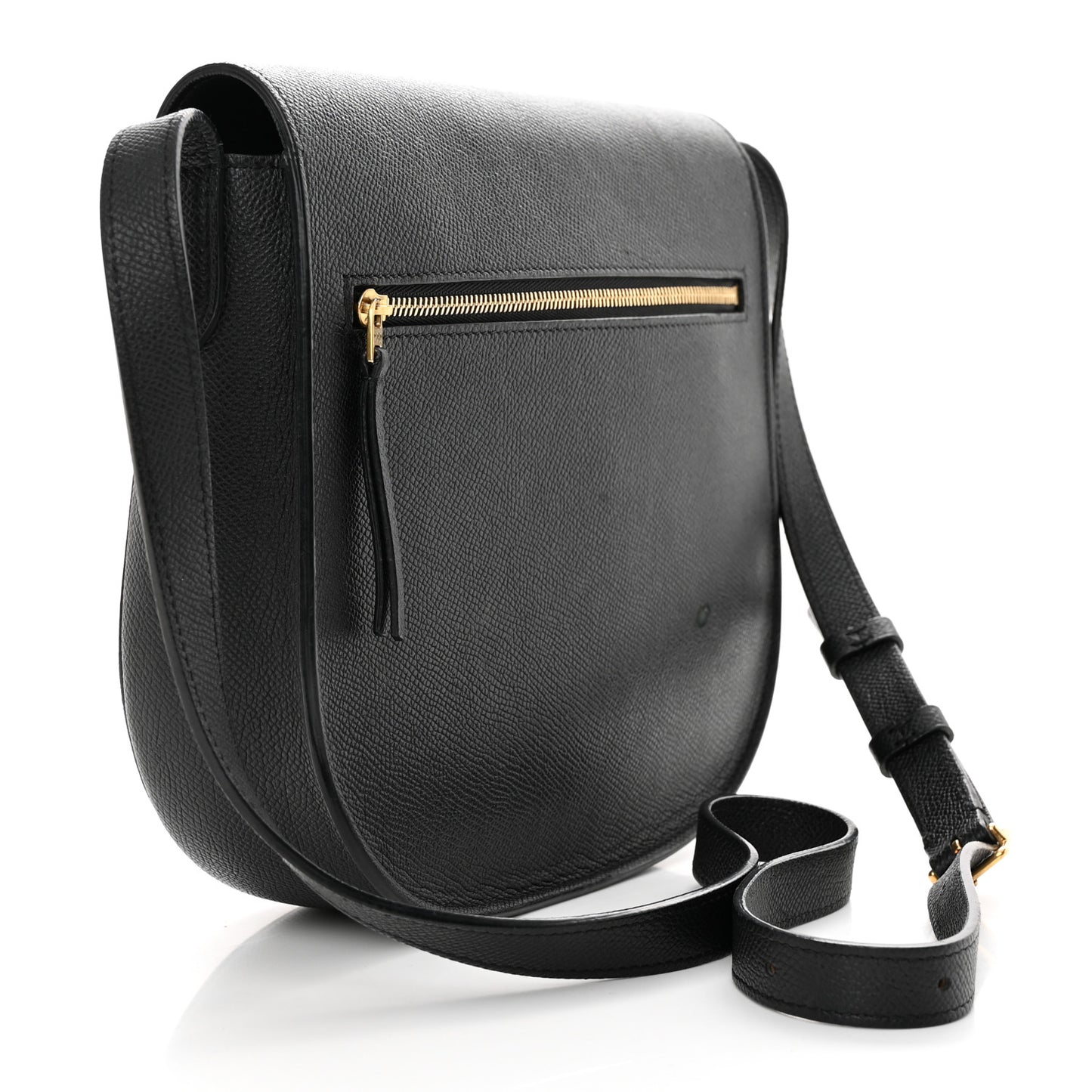 Grained Calfskin Compact Trotteur Black