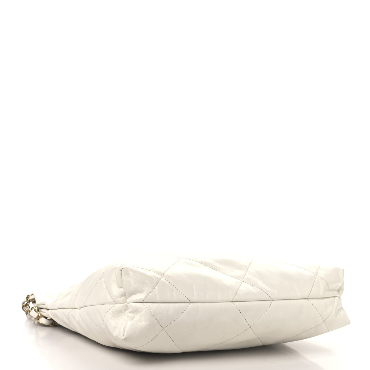 Shiny Calfskin Quilted Small Chanel 22 White