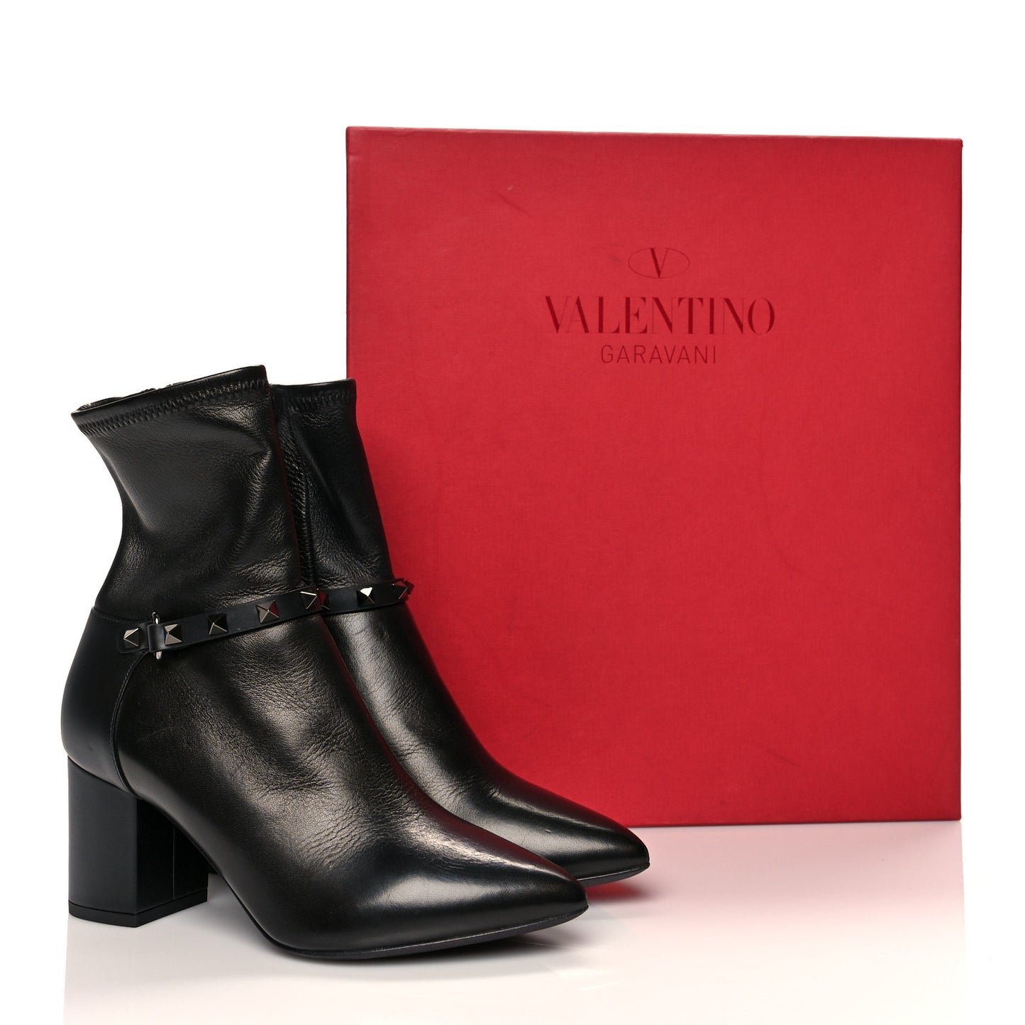 Nappa Rockstud 70mm Ankle Boots 37.5 Black