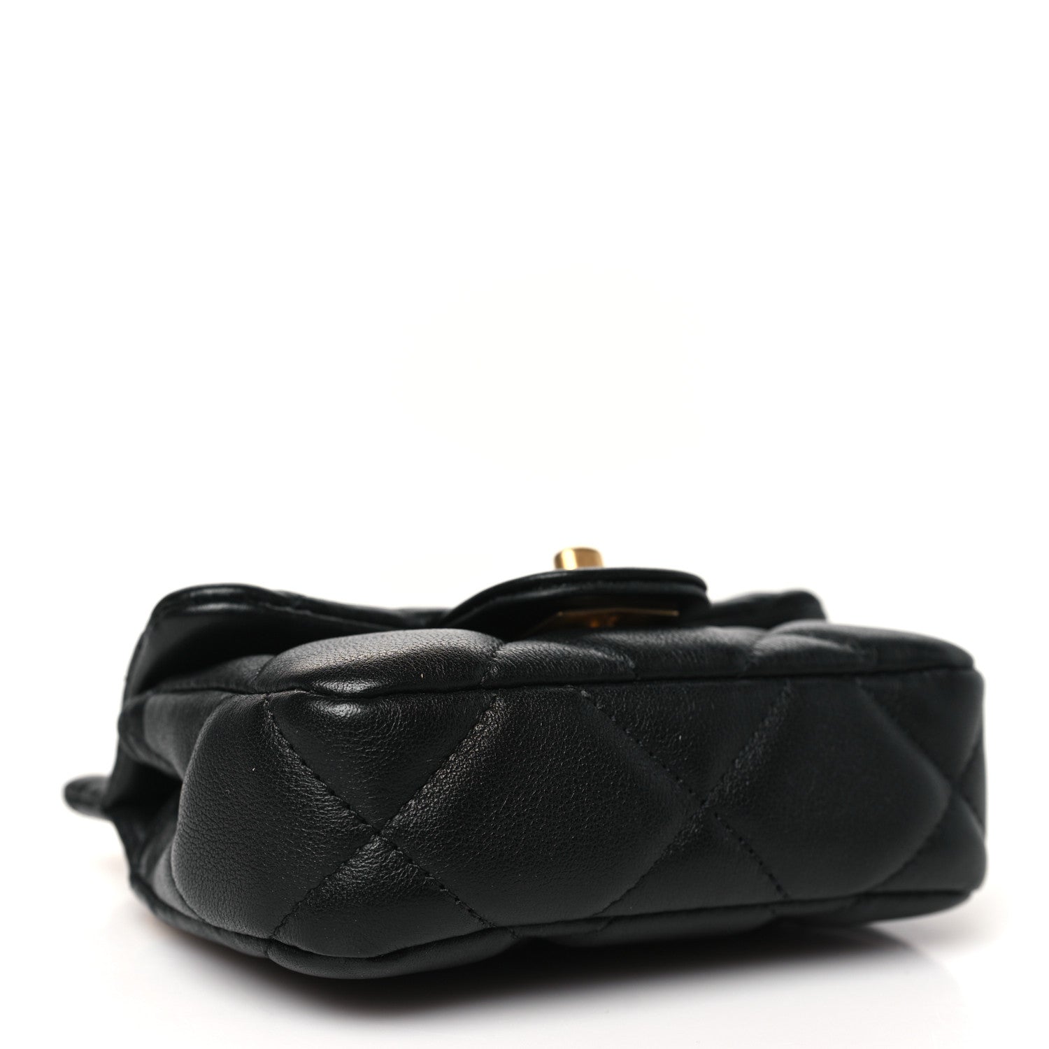 Chanel Calfskin Quilted Lady Handle Clutch With Chain Black 4 of 10