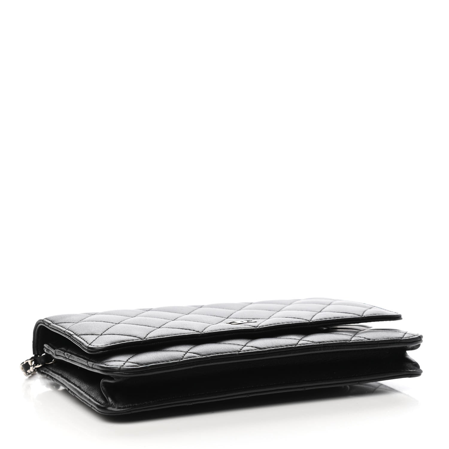 Chanel Lambskin Quilted Wallet On Chain WOC Black 4 of 11