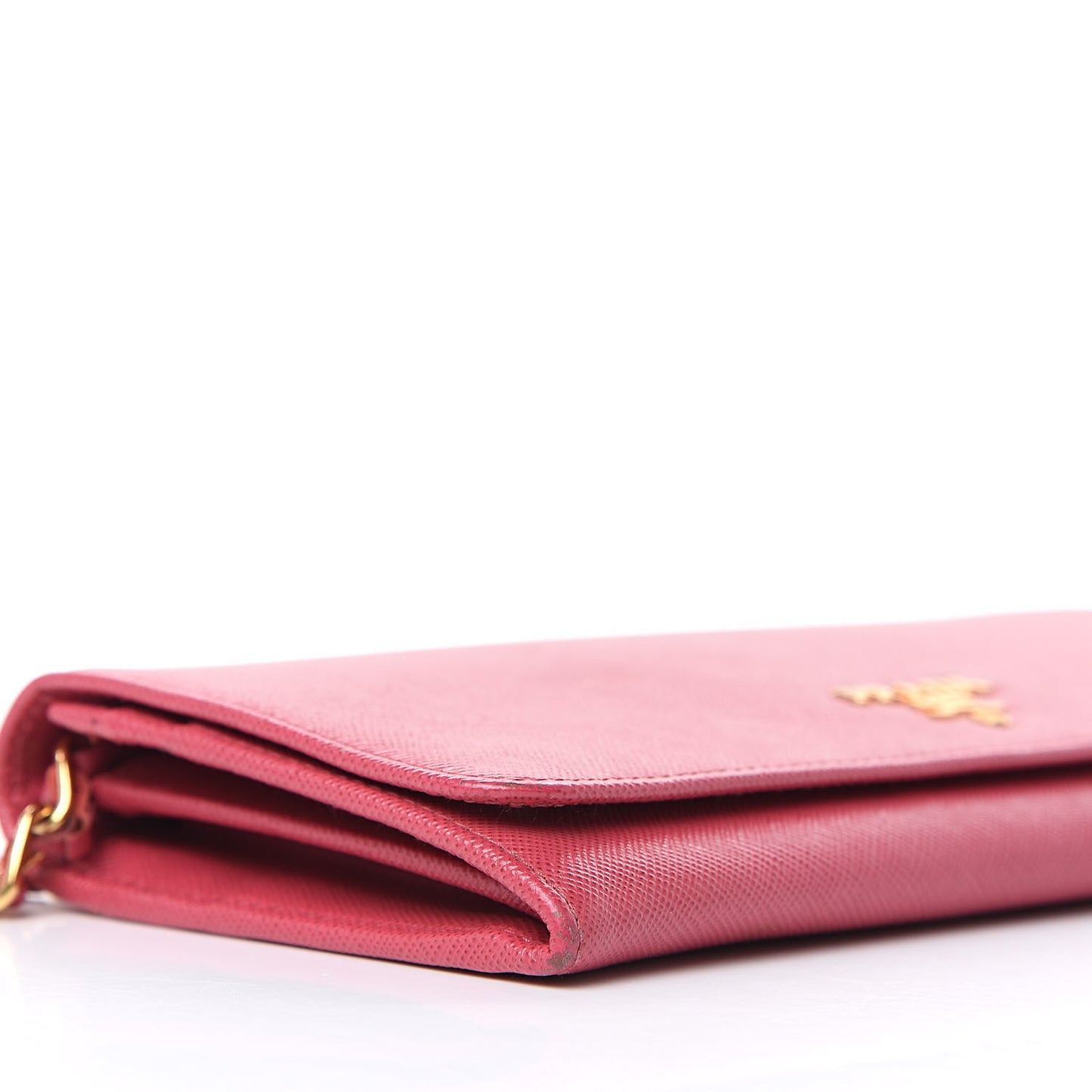 Saffiano Metal Oro Chain Wallet Peonia