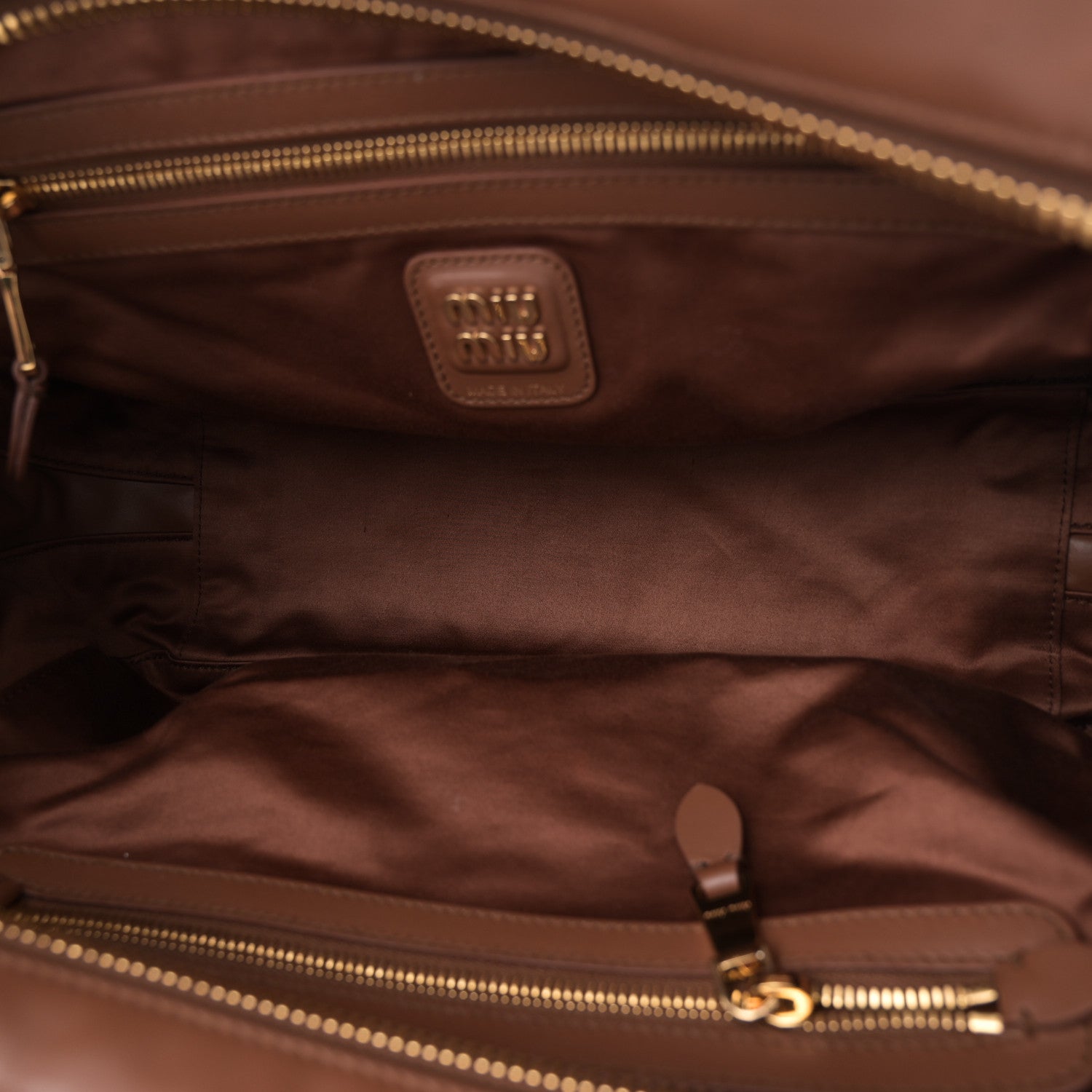 Miu Miu Soft Calf Softy Large Beau Top Handle Bag Cognac 5 of 9