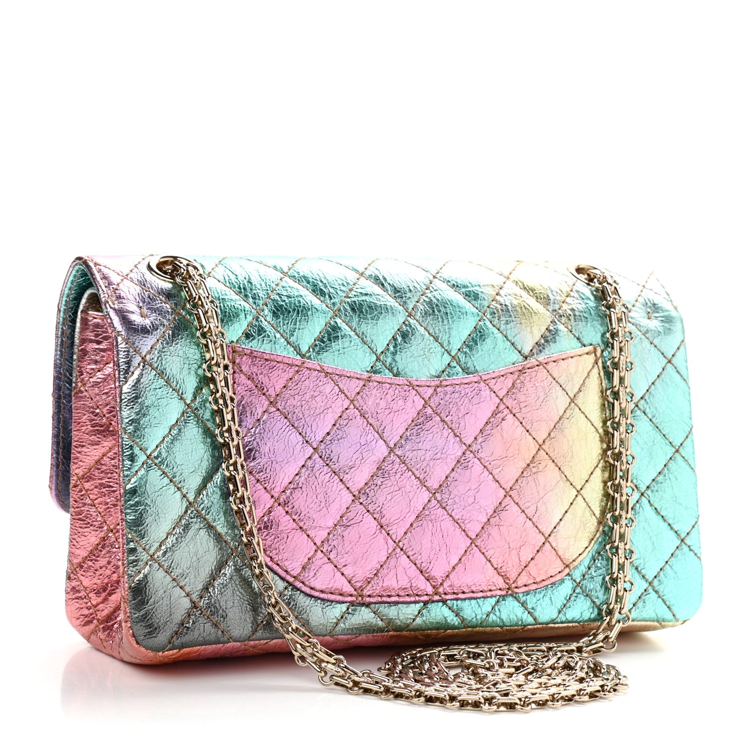 Chanel Metallic Goatskin Quilted 2.55 Reissue 225 Flap Multicolor 3 of 10
