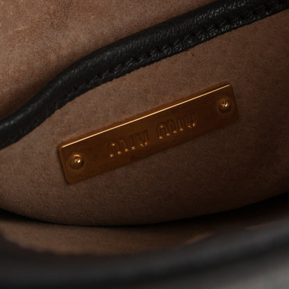 Miu Miu Goatskin Madras Shoulder Bag Ardesia 8 of 8