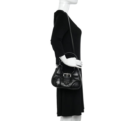 Prada Nappa Soft Padded Re-Edition 2002 Moon Bag Black 2 of 9