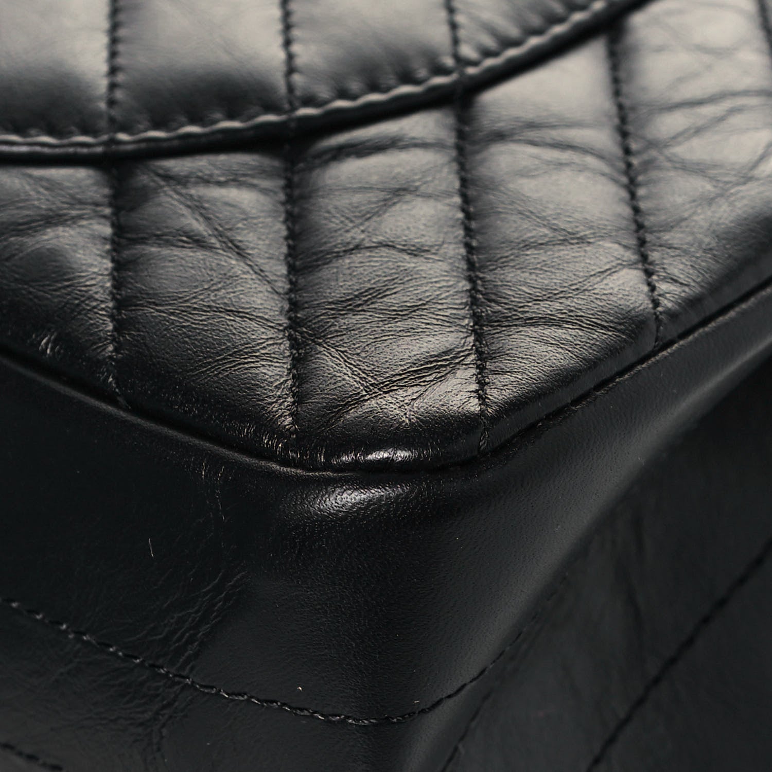 Chanel Aged Calfskin Chevron Quilted 2.55 Reissue 225 Flap So Black 12 of 14