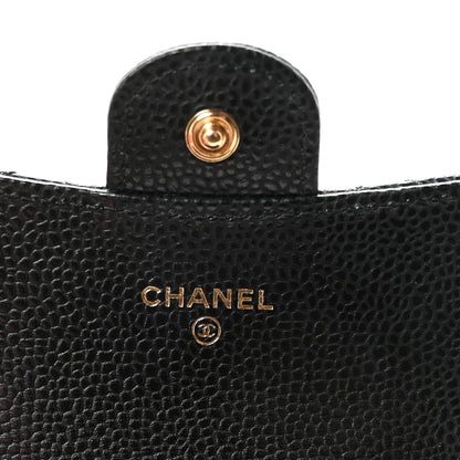 Chanel Caviar Quilted Flap Card Holder Wallet Black 7 of 9