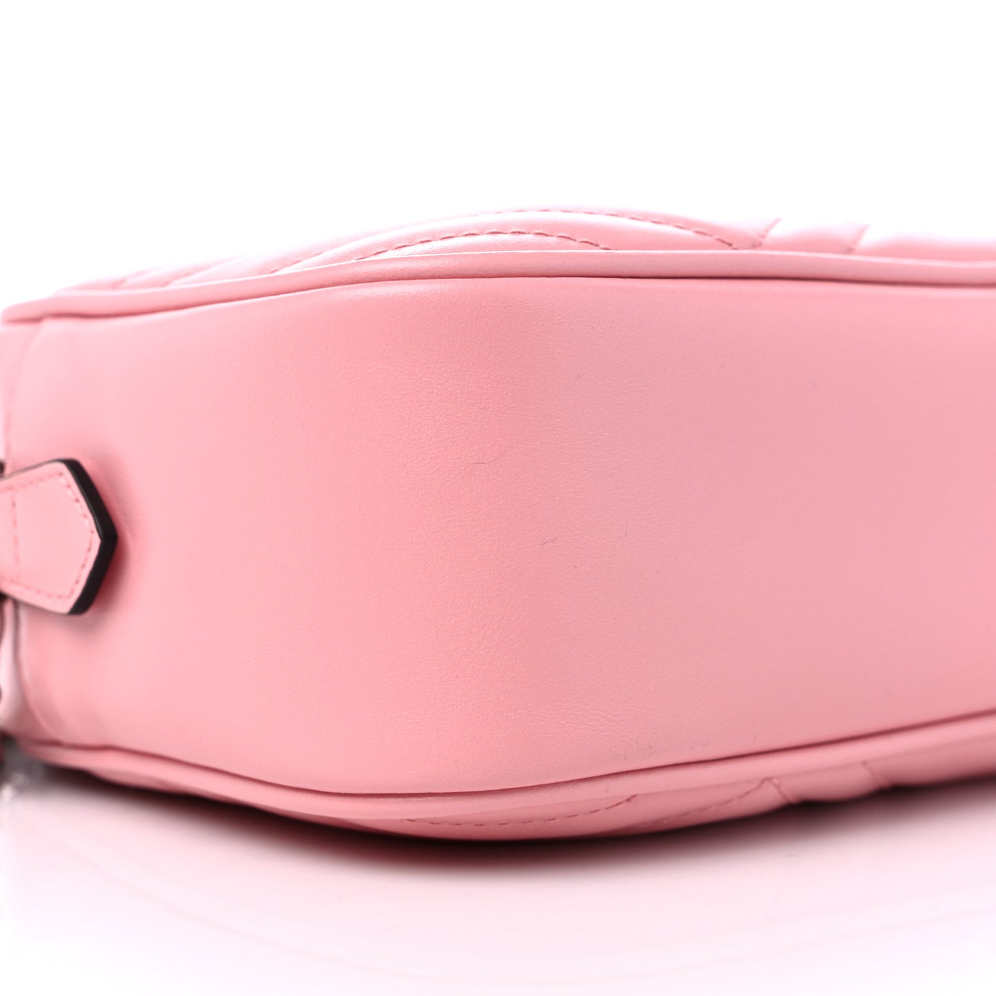 Calfskin Matelasse Small GG Marmont Chain Shoulder Bag Wild Rose