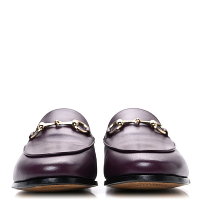 Gucci Real Betis Glamour Calfskin Womens Jordaan Horsebit Loafers 35.5 Shiny Vineyard 3 of 12