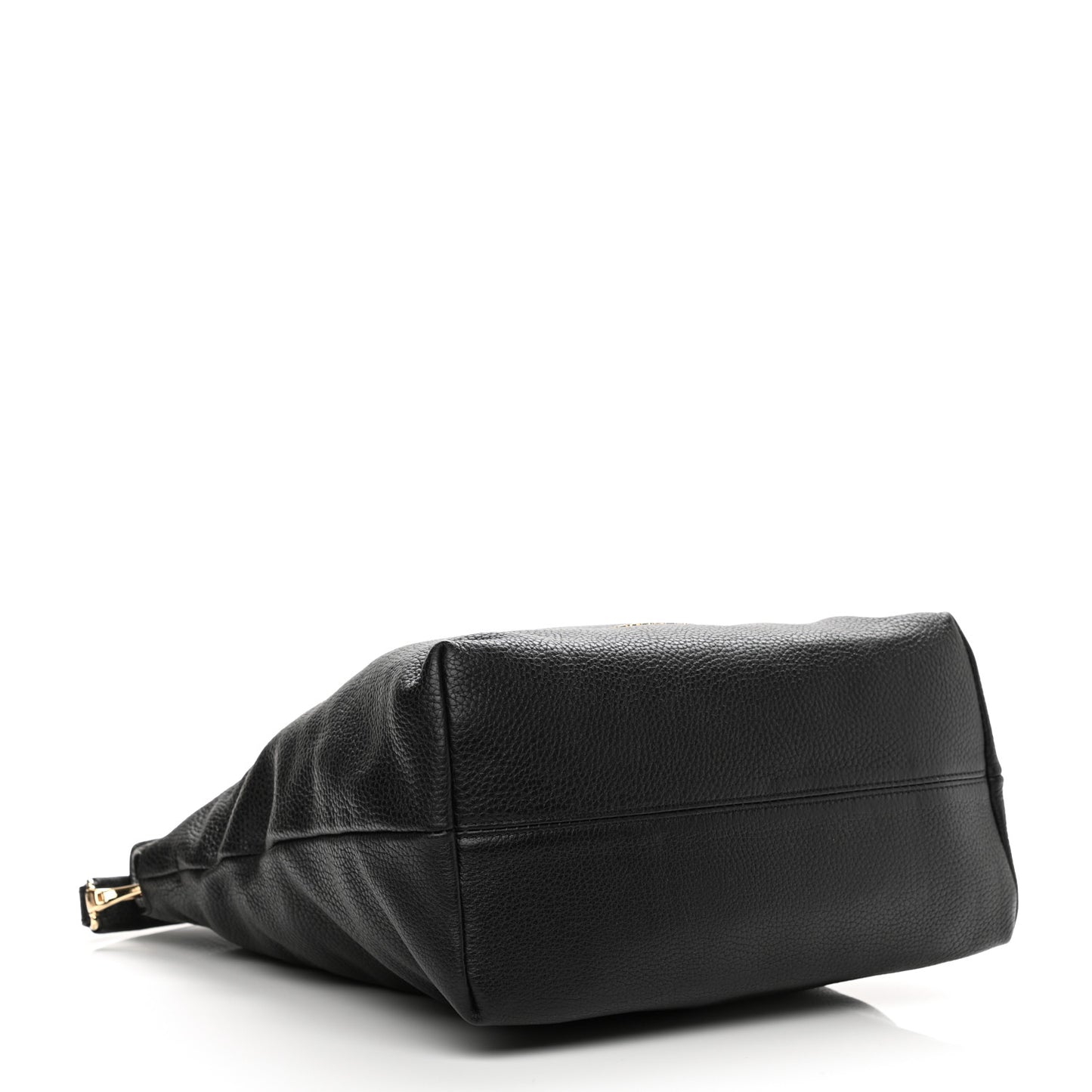London Grainy Calfskin Medium Cale Hobo Black