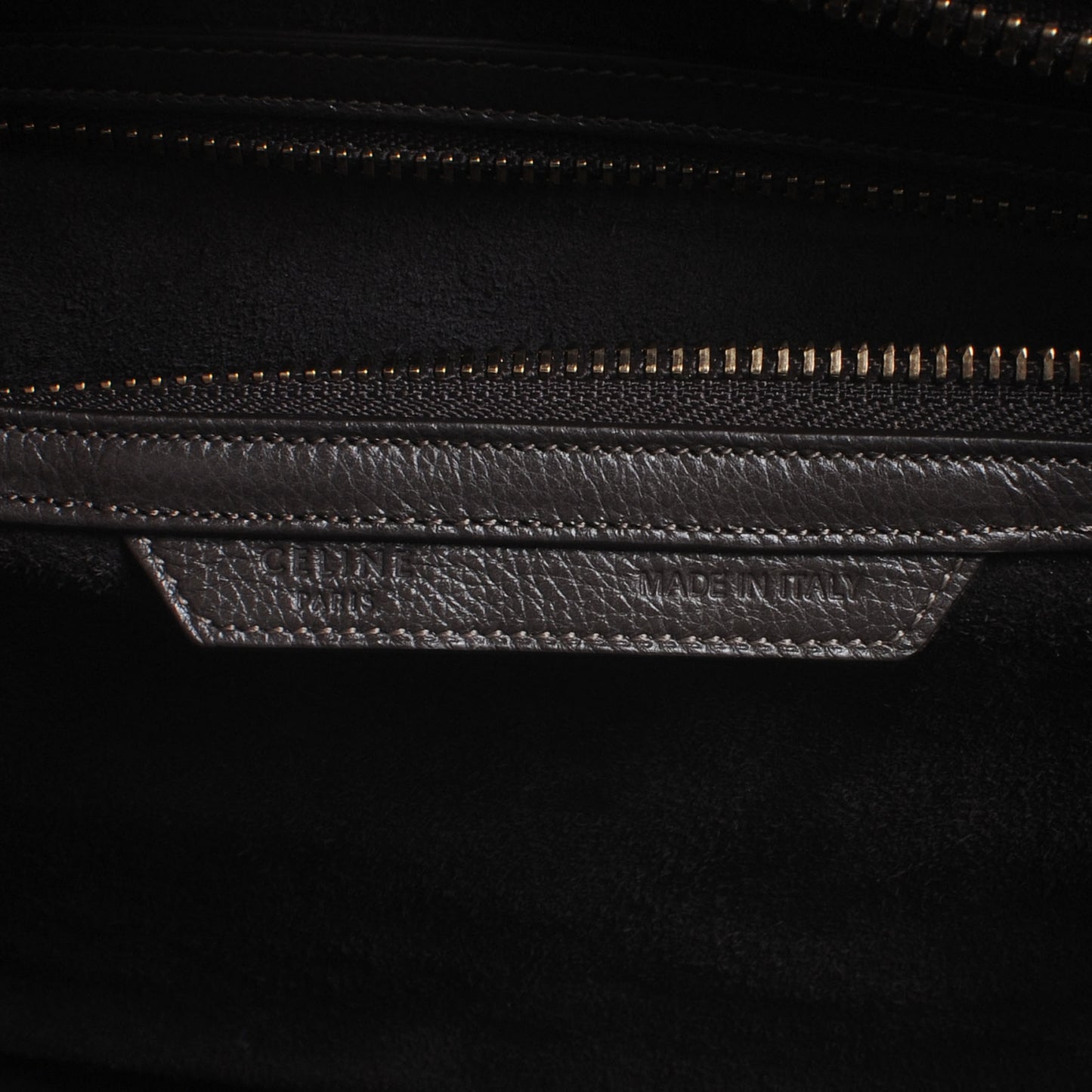 Drummed Calfskin Mini Luggage Bag Anthracite