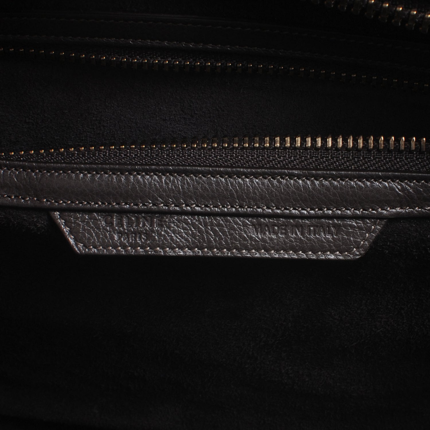 Celine Drummed Calfskin Mini Luggage Bag Anthracite 8 of 9