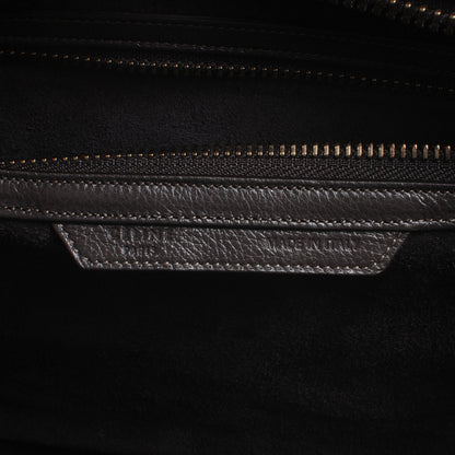 Celine Drummed Calfskin Mini Luggage Bag Anthracite 8 of 9