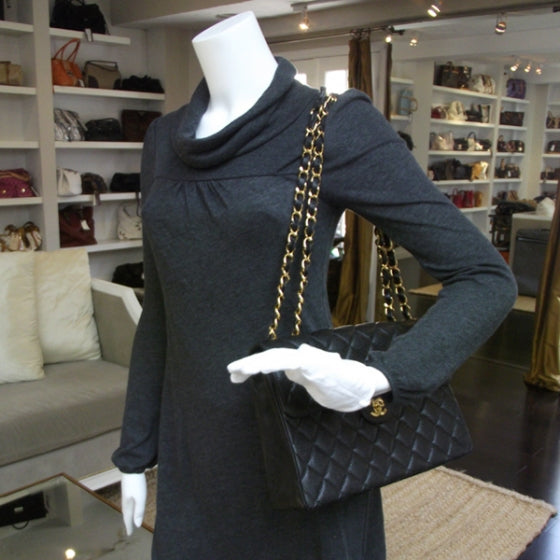 Caviar JUMBO Flap Bag Black