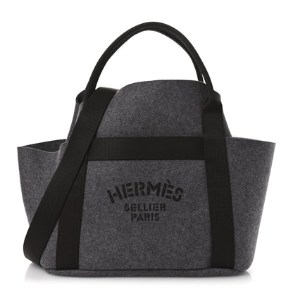 Hermes Felt Sac De Pansage Groom Bag Acier 1 of 15
