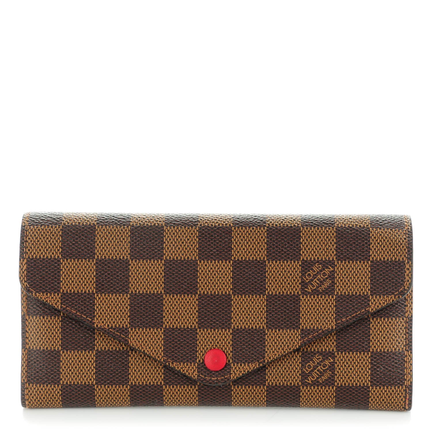 Louis Vuitton Damier Ebene Josephine Wallet Red 1 of 8