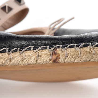 Valentino Garavani Nappa Rockstud Ballerina Espadrille Flats 36 Black 13 of 18